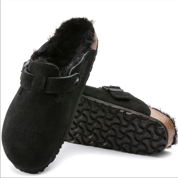 BIRKENSTOCK NEW! Shearling Fur Clog Black 40 - Picture 2 of 12